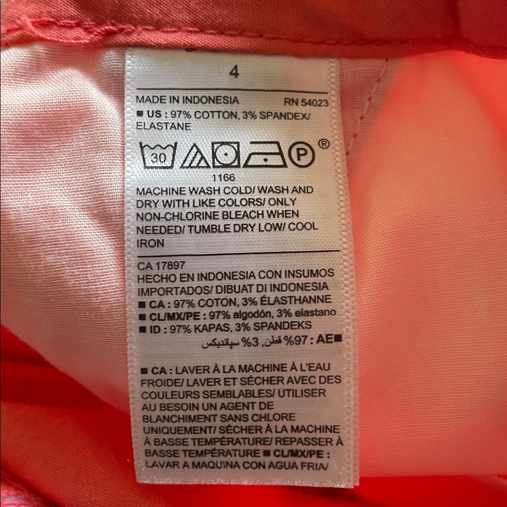OLD NAVY Coral Short Shorts Flat Front Cotton Blend NWT 4 - Picture 10 of 12